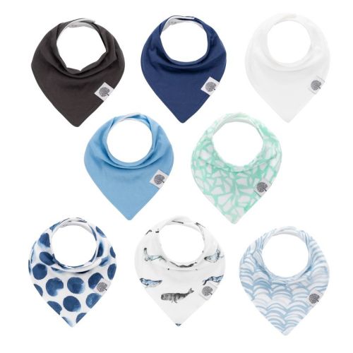 Parker Baby Co. 8 Pack Bandana Drool Bibs - Basics Set