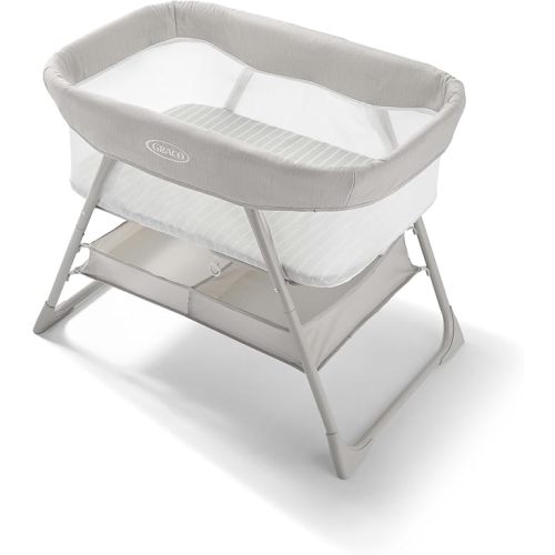 Graco® DreamMore Bedside, Newborn, Travel, Portable Bassinet for Newborn Babies to 6 Months, Willow