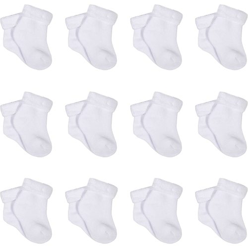 Gerber Unisex Baby 12-pair Sock Bundle - 3-6 Months - White