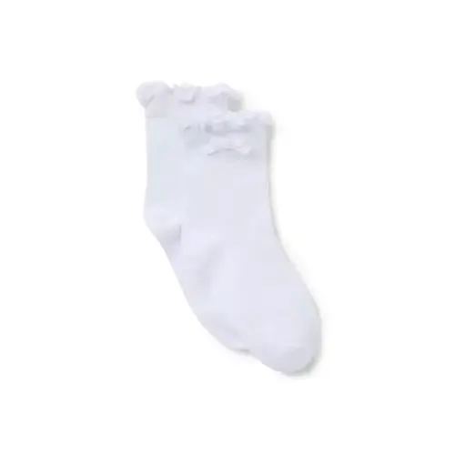 Girl White Ruffle Sock 3-Pack by Janie and Jack