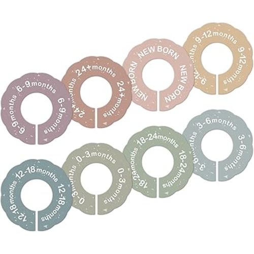 Baby Clothes Dividers for Closet,Clothes Organizer for Boy & Girl Nursery,from Newborn to 24 Months.