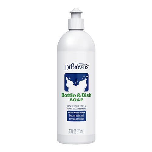 Dr. Brown's Bottle & Dish Soap for Baby Bottles and Baby Accessories, Plant-Derived, Fragrance-Free, 16 fl oz, 1 Pack