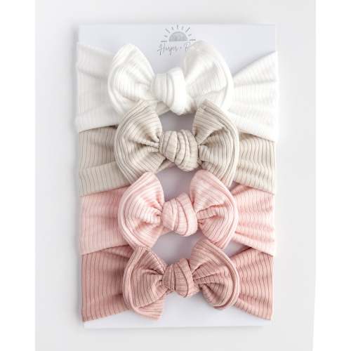 Solid Pink Basics | Ribbed Top Knot Bundle