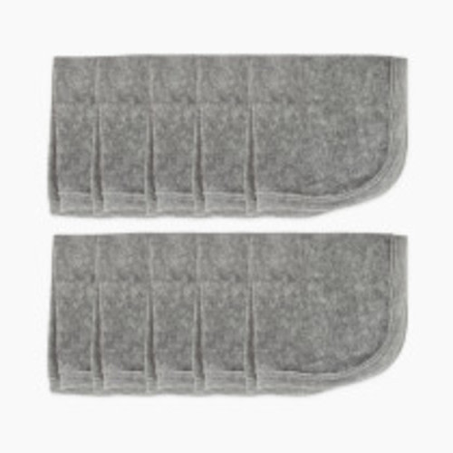 Honest Baby Clothing 10-Pack Organic Cotton Baby Terry Wash Cloths - Gray Heather, Os