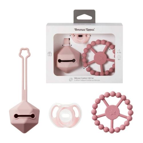 Tommee Tippee Silicone Pacifier Teething Gift Set - Pink - 3pk