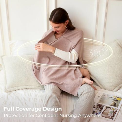 Momcozy Breathable Nursing Cover - Brown