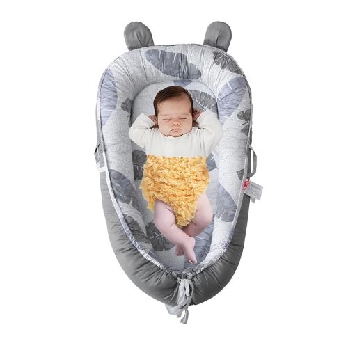 Baby Lounger for Newborn 0-24 Months, Infant Cosleeper Bed for Baby Girls Boys, Breathable & Soft Cotton Snuggle Nest Cover, Portable and Lightweight Infant Lounger for Home and Travel