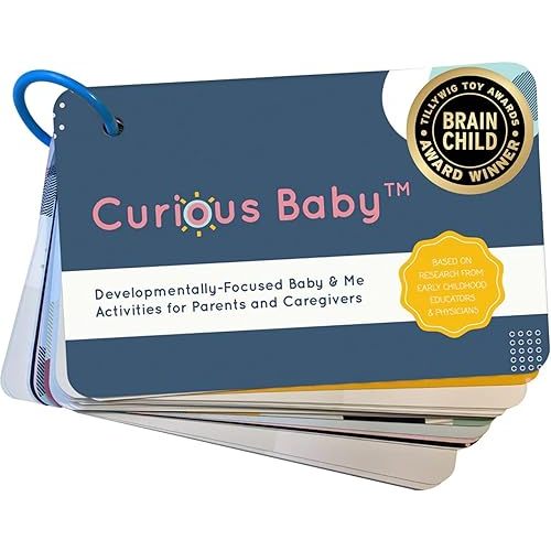 Curious Baby™ Award Winning 40+ Activities for Baby & Me (0-12 Months) | Developmentally-Focused and Stimulating Creative Playtime Ideas for Baby & Me | Includes Black/White High-Contrast Cards