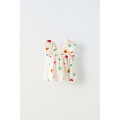 SHORT EMBROIDERED JUMPSUITFLORAL EMBROIDERY SHIRTFLORAL EMBROIDERY PANTS