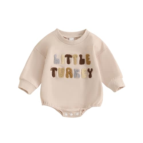 Frietlebird Infant Baby Boy Girl Fall Winter Clothes Oversized Sweatshirt Romper Long Sleeve Bubble Romper 3 6 9 12 18 Months