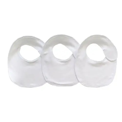 4Baby Newborn Jersey Soft Bib White 3 Pack | Baby Bunting AU