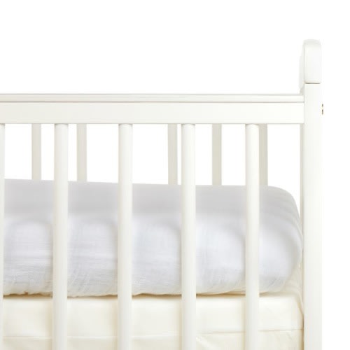 essentials cotton muslin crib sheet