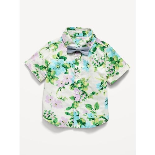 Printed Poplin Shirt &amp; Bow-Tie Set for Baby