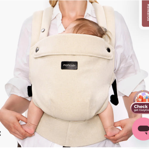 Momcozy Ergonomic Baby Carrier - Breathable Cotton Linen for 3M+