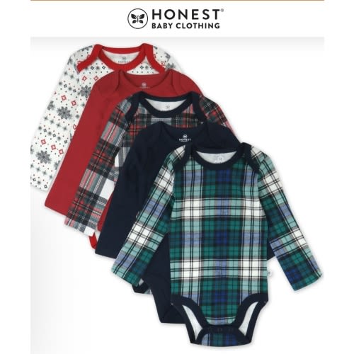 5-Pack Organic Cotton Long Sleeve Bodysuits | Honest Baby Clothing