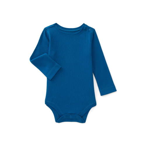 Garanimals Baby Boys Ribbed Bodysuit with Long Sleeves, Sizes 0M-24M