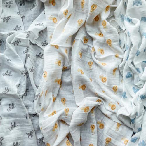 aden + anais | Animal Kingdom Organic Muslin Swaddle Blanket 4pk