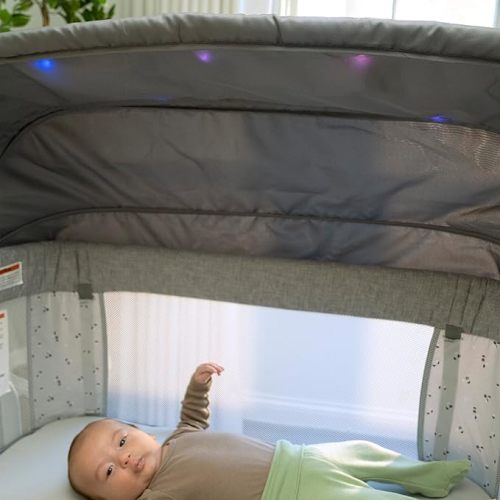 Ingenuity Dream Hero Starlight 3-in-1 Co-Sleeping Bassinet and Crib - Lume (Grey), Unisex, Newborn to 12 months