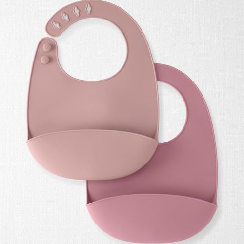 Mauve 2-Pack Silicone Bibs | Carter’s Oshkosh Canada