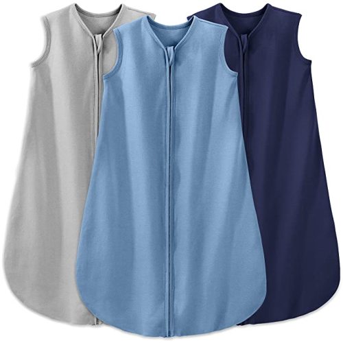 Yoofoss Baby Sleep Sack 6-12 Months Wearable Blanket for Babies 100% Cotton 2-Way Zipper TOG 0.5 Toddler Sleeping Sack 3 Pack, Comfy Soft Lightweight