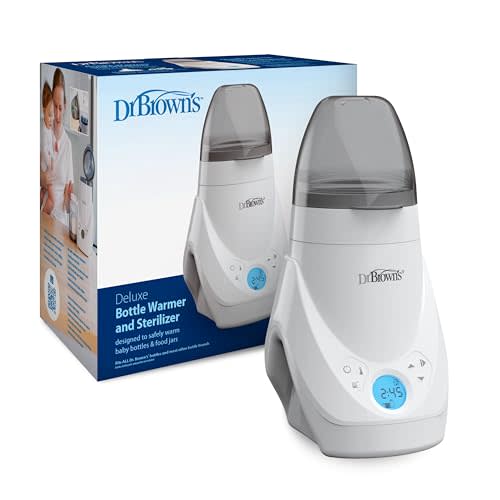 Dr. Brown's Deluxe Baby Bottle Warmer and Sterilizer for Formula, Breast Milk, and Baby Food Jars