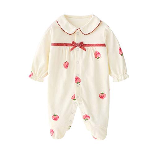 Baby One Piece Romper Soft Cotton Sleepwear Footed Jumpsuit for 0-12 Month Infant