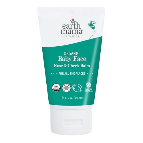 Earth Mama Organic Baby Face Nose & Cheek Balm Moisturizer, 2-Fluid Ounce (Pack of 1) | Calendula Oil - 2 Ounce (Pack of 1)