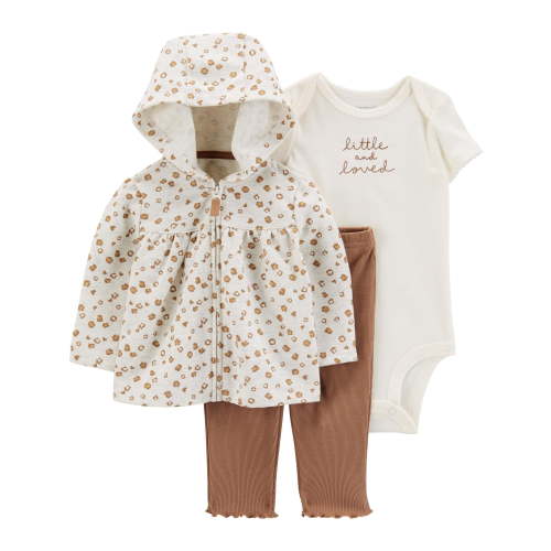 Carter's Child of Mine Baby Girl Cardigan Outfit Set, 3-Piece, Sizes 0/3-24 Months