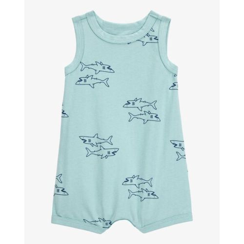 Baby Shark Print Cotton Romper - Blue - Carter's | Carter's