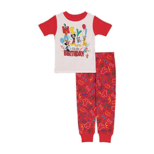 Disney unisex-child 2-piece Snug-fit Cotton Holiday Pajama Set, Soft & Cute for Kids