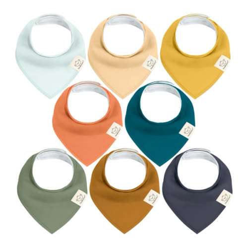 8-Pack Organic Bandana Bibs (Boy)