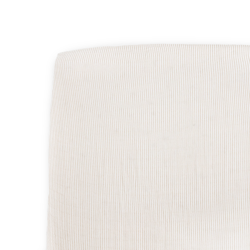 Organic Cotton Muslin Crib Sheet - Sand Stripe