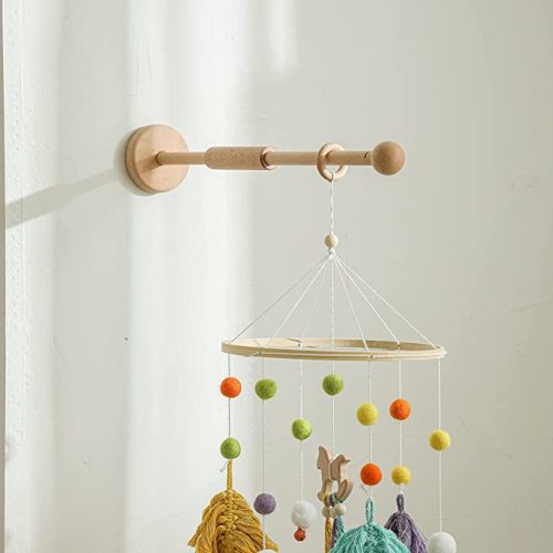 Wooden Crib Mobile Arm | Baby Mobile Hanger | Wooden Mount Wall Holder | Nursery Decor for Sturdy Mobile for Newborn Boys and Girls