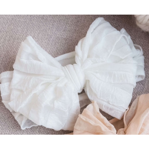 Large Ruffle Knit Bow