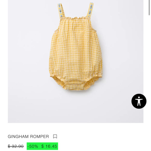 GINGHAM ROMPER - Yellow | ZARA United States