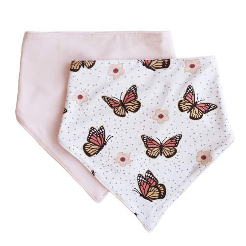 Butterfly Kisses 2pc Bandana Bibs