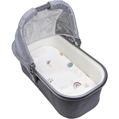 Kushies Baby 100% Breathable Cotton Percale Bassinet Sheet, Fully Elasticized- Made in Canada, 18" x 30"Sheet Floral
