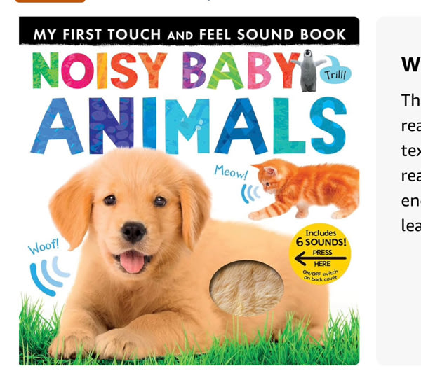 Noisy Baby Animals: Includes 6 Sounds and an On/Off Switch on the Back Cover! (My First)