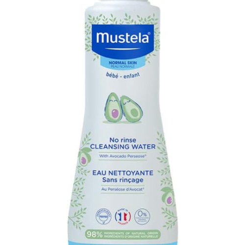 Mustela Baby Cleansing Water - No-Rinse Micellar Water - with Natural Avocado & Aloe Vera - for Baby's Face, Body & Diaper - 1 or 2-Pack - Various Sizes