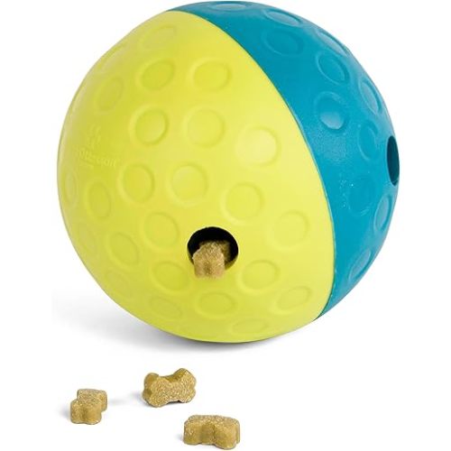 Outward Hound by Nina Ottosson Treat Tumble Interactive Puzzle Ball Dog Toy, Level 1 Beginner, Blue, Small (4.75" Diameter)
