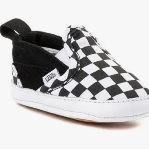 Infant Slip-On V Checkerboard Crib Shoe