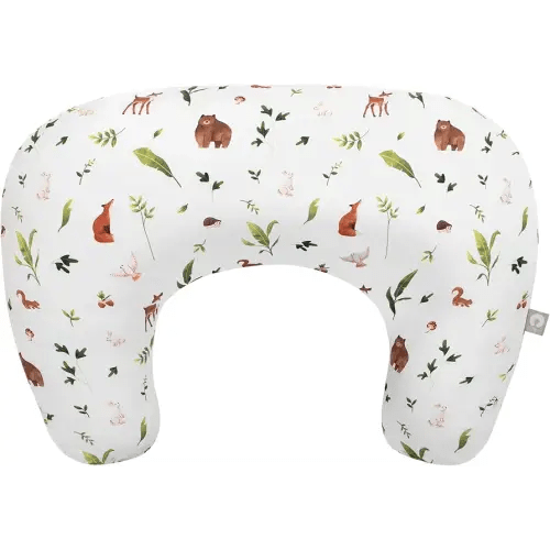 Boppy Nursing Pillow, Neutral Plants and Animals, Larger, More Supportive Pillow for Breastfeeding and Bottle Feeding; Firmer, Higher Lift, Larger Area Than Original Nursing Pillow; JPMA Certified