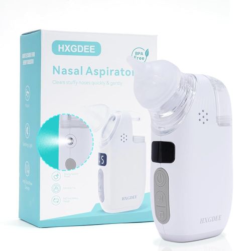Nasal Aspirator (BC-025) for Baby, 2 in 1 Rechargeable Electric Baby Nose Suker with Sprayer, 70KPA Snot Sucker for Baby with 5 Suction Levels, Type-C Charging with Music and Soothing Light