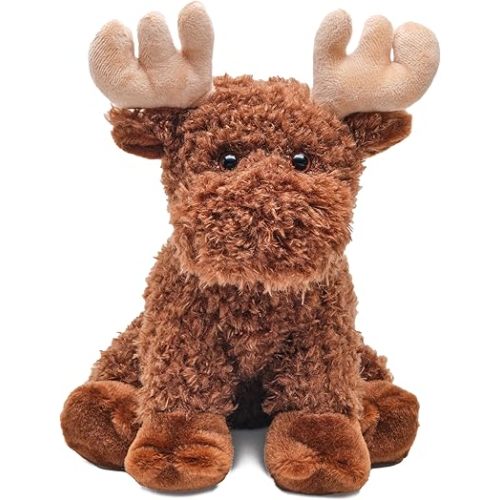 Bearington Morton The Moose Stuffed Animal, 10.5 Inch Plush Moose