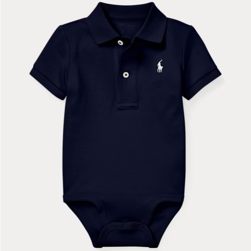 Soft Cotton Polo Bodysuit | Ralph Lauren