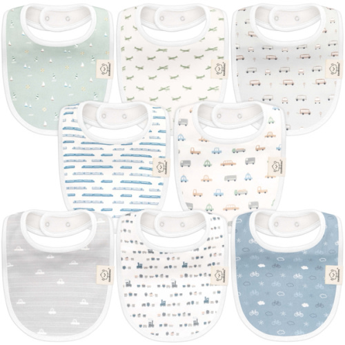 8-Pack Urban Drool Bibs: Color Vessels