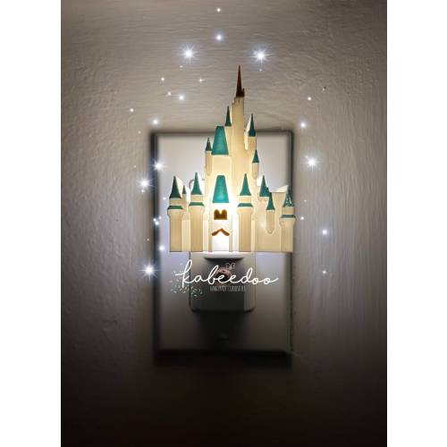 Disney Cinderella castle wall nightlight, nursery decor light, Baby bedroom decor, Girl wall night light led lamp, Plug in LED, Girl gift