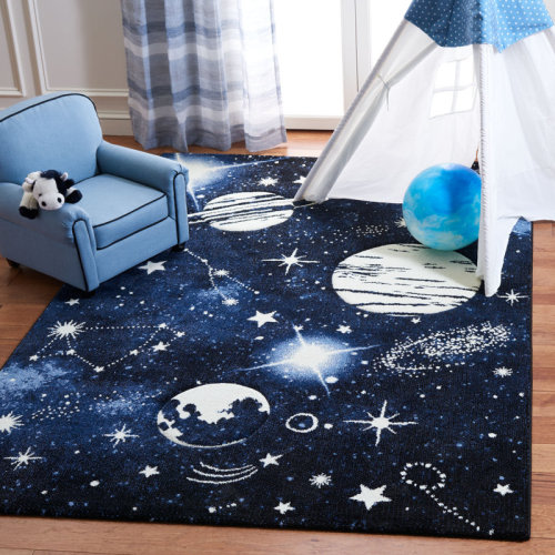 Viv + Rae™ Highfill Dark Blue/Light Blue Area Rug & Reviews | Wayfair