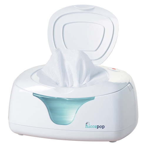 Hiccapop Baby Wipe Warmer and Wet Wipes Dispenser with Changing Light, White