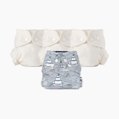 Esembly Blowout Proof Cloth Diaper Bundle - High Seas, Size 2 (18-35lbs)